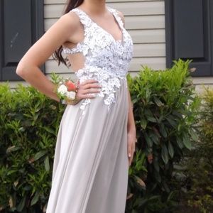Taupe Prom Dress